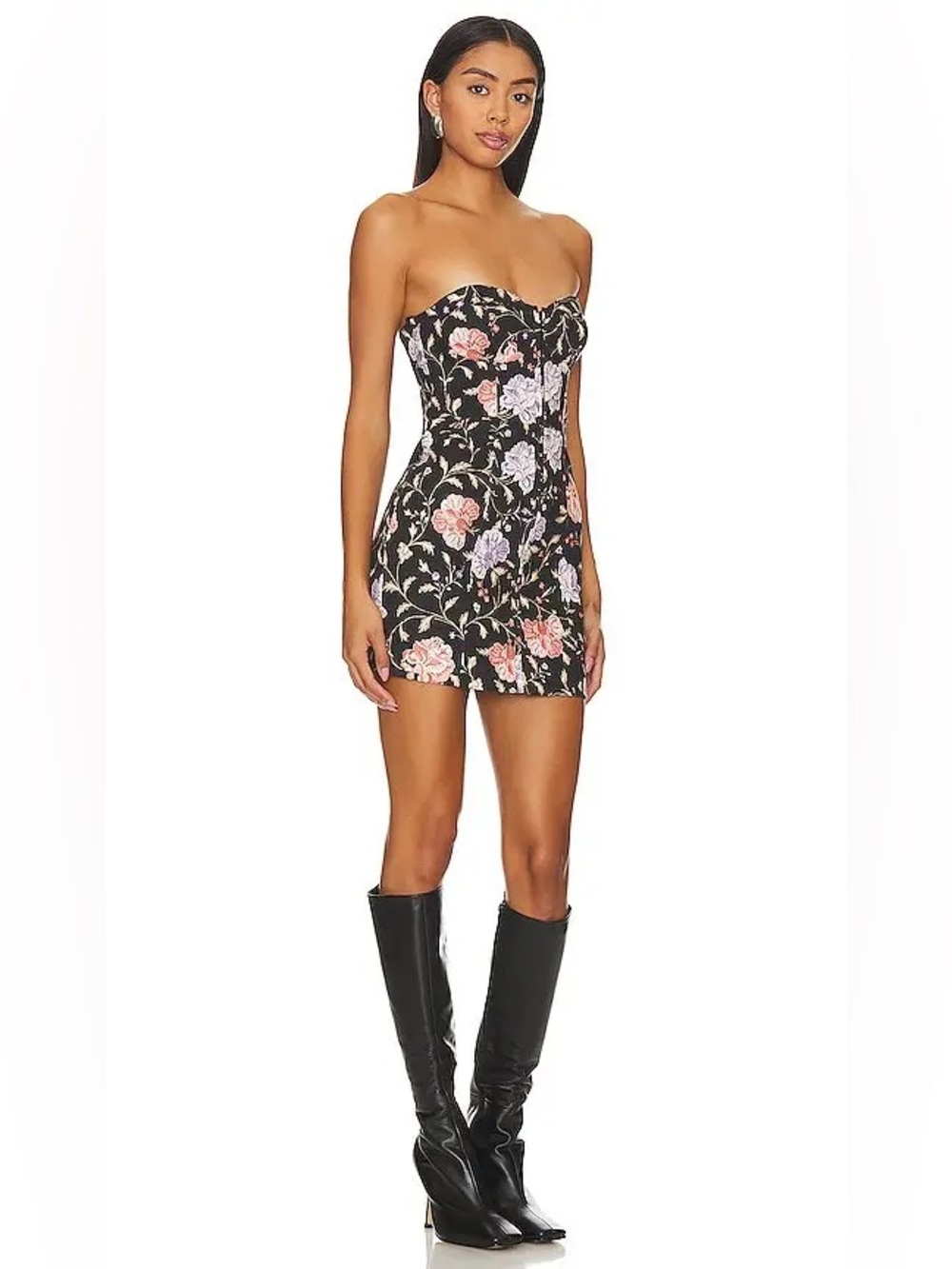 Tularosa x Revolve Serena Mini Dress in Sabine Floral - Picture 4 of 12
